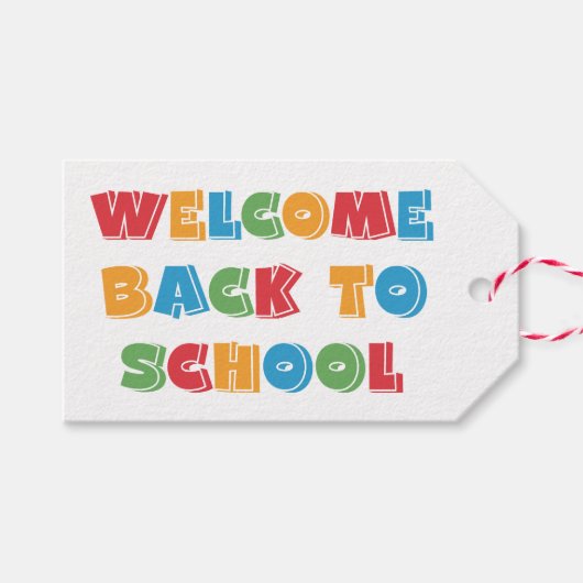 Welkom terug naar school cadeaulabel (Voorkant (Horizontaal))