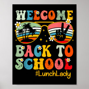 Welkom terug naar school Cafetaria medewerker Lunc Poster