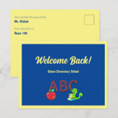 Welkom Terug naar School Custom ABC Bookworm Briefkaart (Voorkant / Achterkant)