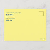 Welkom Terug naar School Custom ABC Bookworm Briefkaart (Achterkant)