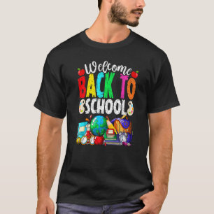 Welkom terug naar school eerste dag jongens meisje t-shirt