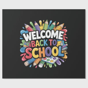 Welkom terug naar school eerste schooldag leraar cadeaupapier