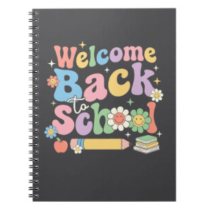 Welkom terug naar school eerste schooldag leraar notitieboek