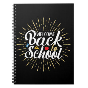 Welkom terug naar school eerste schooldag notitieboek