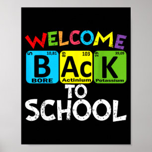 Welkom terug naar school eerste schooldag poster