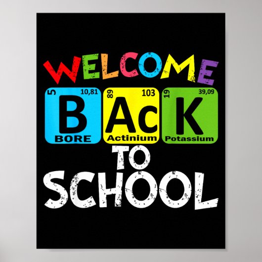 Welkom terug naar school eerste schooldag poster (Voorkant)