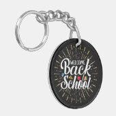 Welkom terug naar school eerste schooldag sleutelhanger (Voorkant Links)