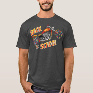 Welkom terug naar school, fietser, motorfiets t-shirt