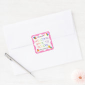 Welkom Terug naar School First Day op School Stick Vierkante Sticker (Envelop)