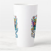 Welkom Terug naar School Fun Art Design Latte Mok (Voorkant)