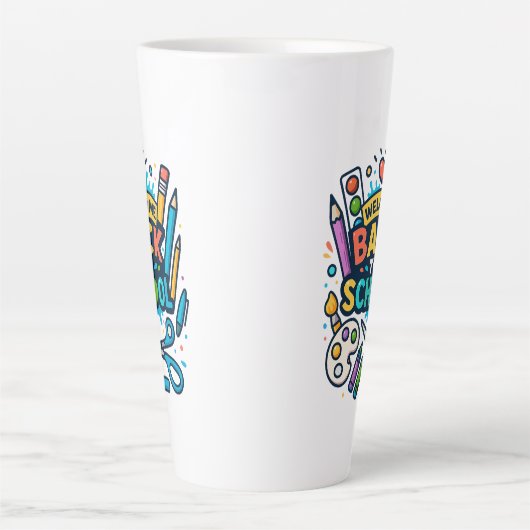 Welkom Terug naar School Fun Art Design Latte Mok (Voorkant)