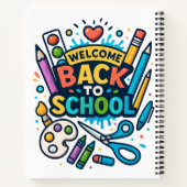 Welkom Terug naar School Fun Art Design Notitieboek (Achterkant)