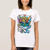 Welkom Terug naar School Fun Art Design T-shirt (Voorkant)