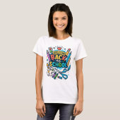 Welkom Terug naar School Fun Art Design T-shirt (Voorkant volledig)