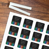 Welkom terug-naar-school gekleurde potloden Sticke Vierkante Sticker