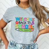 Welkom Terug naar School Gepersonaliseerde Leraar T-shirt