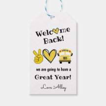 Welkom Terug naar School Gift Label, Teacher Label