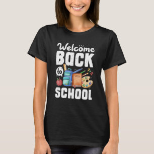 Welkom terug naar school grappige docenten student t-shirt