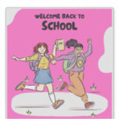 Welkom terug naar school grote omvang sticker (Voorkant)