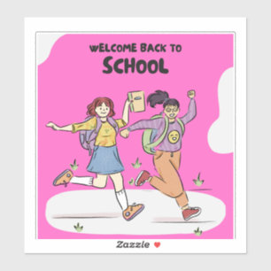 Welkom terug naar school grote omvang sticker