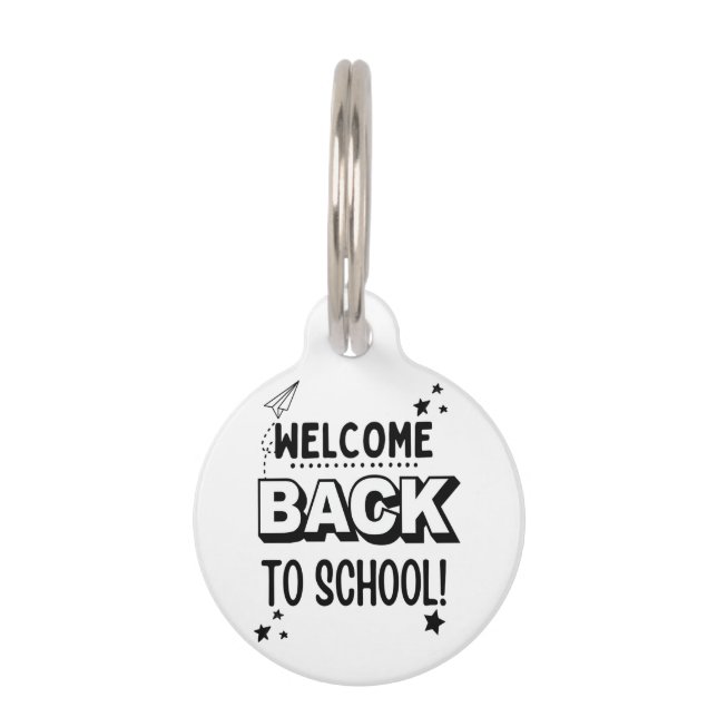 Welkom terug naar school! huisdierpenning (Voorkant)