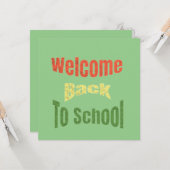 Welkom-terug-naar-school Kaart (Voorkant / Achterkant in situ)