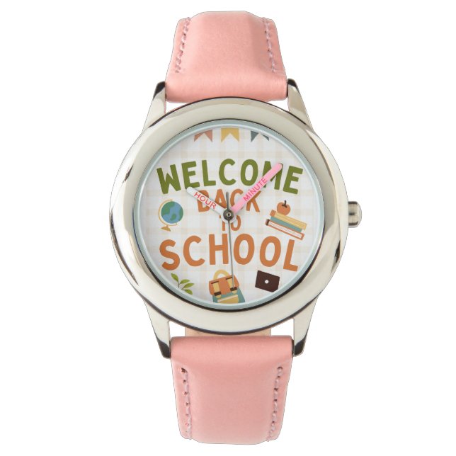 Welkom Terug naar School Kinderen Horloge (Voorkant)