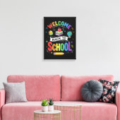 Welkom Terug naar School Kinderen Leraar Eerste Da Canvas Afdruk (Insitu (Woonkamer))