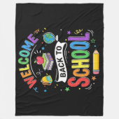 Welkom terug naar school kinderen leraar eerste da fleece deken (Voorkant)