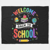 Welkom terug naar school kinderen leraar eerste da fleece deken (Voorkant (Horizontaal))