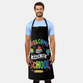 Welkom Terug naar School Kinderen Leraar Eerste Da Schort (Gedragen)