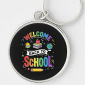 Welkom terug naar school kinderen leraar eerste da sleutelhanger (Voorkant)