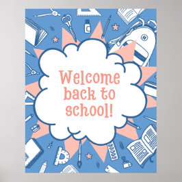 Welkom terug naar school klaslokaal 24"x30" poster