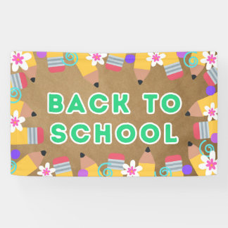 Welkom terug naar school klaslokaal poster banner