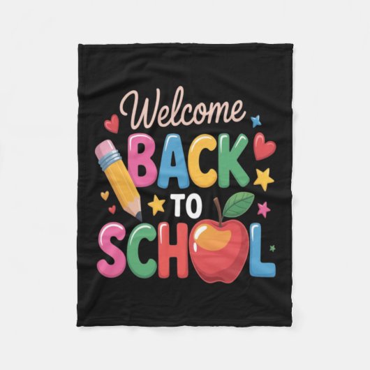 Welkom terug naar school Leeravontuur Fleece Deken (Voorkant)