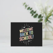 Welkom terug naar school leraar eerste dag van de  briefkaart (Staand voorkant)