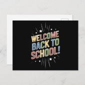 Welkom terug naar school leraar eerste dag van de  briefkaart (Voorkant / Achterkant)