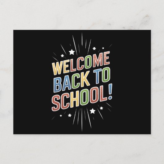 Welkom terug naar school leraar eerste dag van de  briefkaart (Voorkant)
