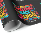 Welkom Terug naar School Leraar Kinder Waardering Cadeaupapier (Rol Hoek)