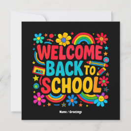 Welkom Terug naar School Leraar Kinder Waardering Kaart