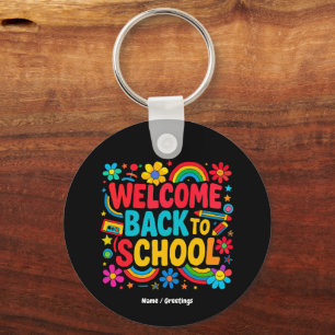 Welkom Terug naar School Leraar Kinder Waardering Sleutelhanger
