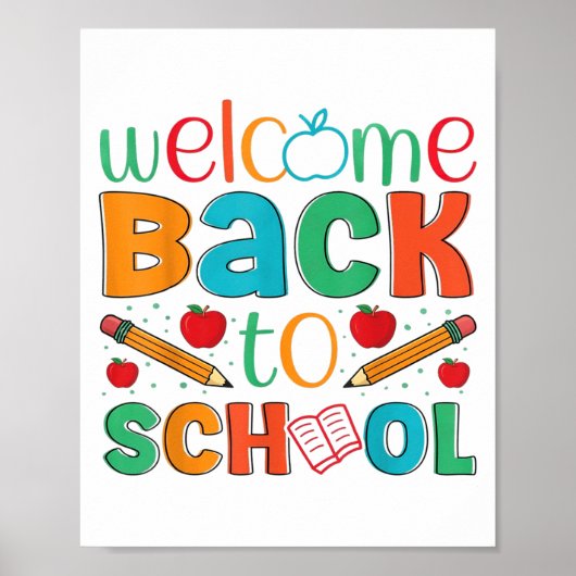 Welkom Terug naar School Leraar Waardering Jongens Poster (Voorkant)