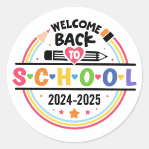 Welkom terug naar school – Leuke & Kleurrijke Klas Ronde Sticker