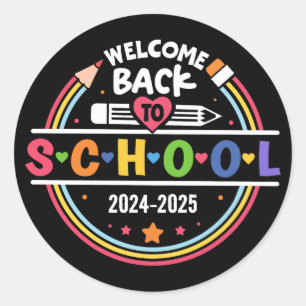 Welkom terug naar school – Leuke & Kleurrijke Klas Ronde Sticker