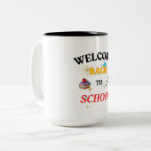 Welkom Terug naar School Mok - Leuke & kleurrijke  (Voorkant links)