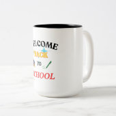 Welkom Terug naar School Mok - Leuke & kleurrijke  (Voorkant rechts)