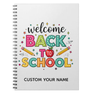Welkom terug naar school notitieboek