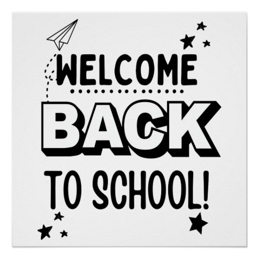 Welkom terug naar school! perfect poster (Voorkant)