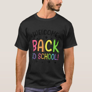 WELKOM TERUG naar school PINK voor leraar T-shirt