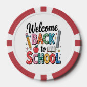 Welkom terug naar school poker chips (Voorkant)